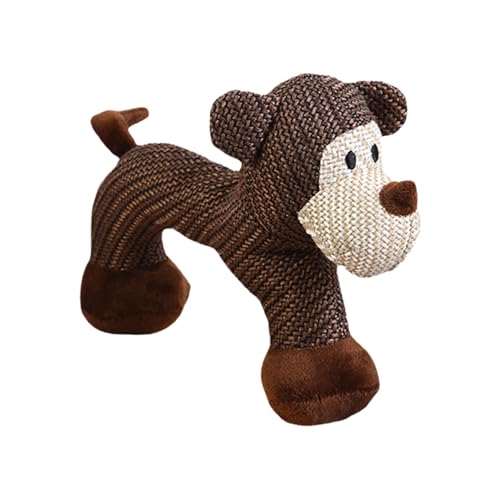 Juguetes Para Masticar – Mono De Lino Chirriante De 9,84 X 7,48 Pulgadas, Divertidos Juguetes Interactivos Para Cachorros, Enriquecimiento Para Perros, Destructor Del Aburrimiento | Ayuda Para El Ejer