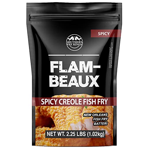 Southern Fry Kings Spicy Fish Fry Mix, Seasoned Seafood Fry