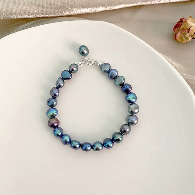 Bijoux baroques bleus en argent 925, cadeau idéal pour femme