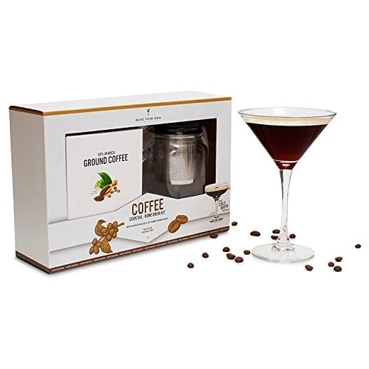 Modern Gourmet Foods, Coffee Cocktail Mason Jar Gift Set, Cold Brew Coffee Maker Includes Coffee Infusion Mason Jar Glass Mug and 100% Arabica Ground Coffee (Contains No Alcohol)