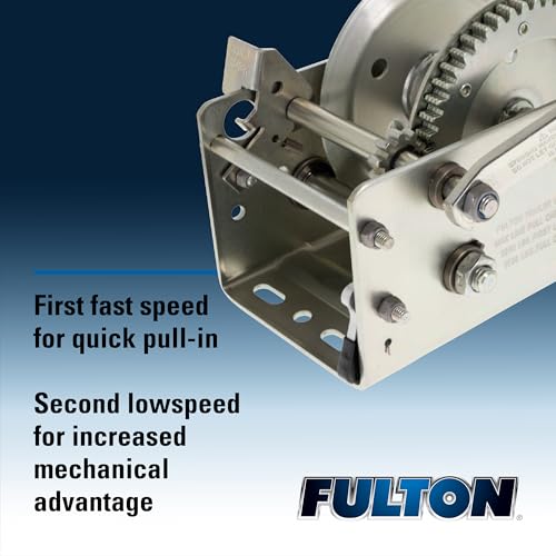 Fulton 142415 Dual-Speed-Seilwinde mit 5,8 m Gurt, 1179 kg, Kapazität, 1 Stück