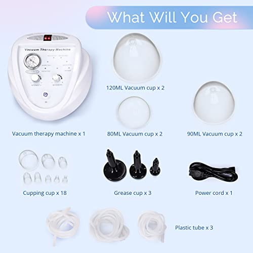 Sextupole Vacuum Therapy Machine Vacuum Cupping Massager Body Scrapping Massage Machine With 24 Cups And 3 Pumps #TOP7