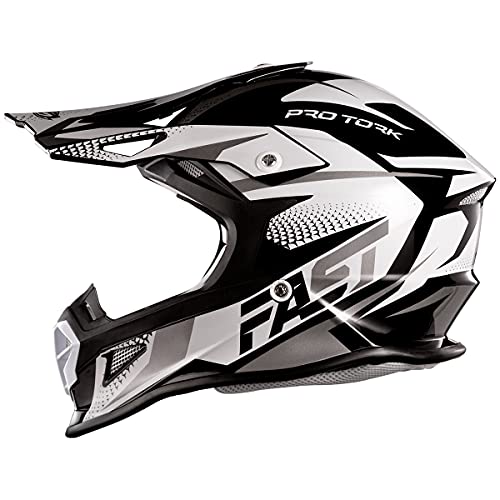 Capacete Motocross Fast Tech Limited Edition 58 Branco/Cinza 58