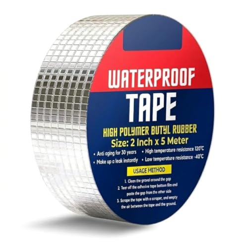 Zista Super Strong Adhesive Waterproof tape Permanent Repair Roof Water Leakage Solution Rubber Foil Suitable for Roof Leak, surface Crack, Window Sil