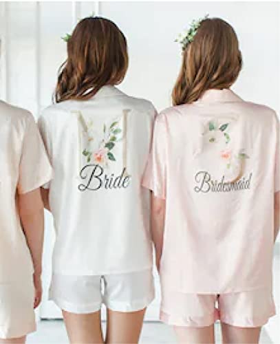 Generic Personalized Bridesmaid Pajamas - 6 Unique Styles - Bridal Party Pajama Set For Women thumb #3