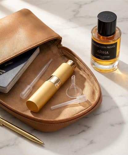 Collection Privée Edition Intense Collection Privée Aïsha Édition Intense Eau de Parfum mit Reisezerstäuber | Orientalischer Damen Duft mit Rose Safran & Oud | Langanhaltendes Parfum Set Für Frauen