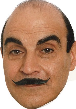 FoxyPrinting Hercule Piorot Celebrity Cardboard Party Face Mask Fancy Dress