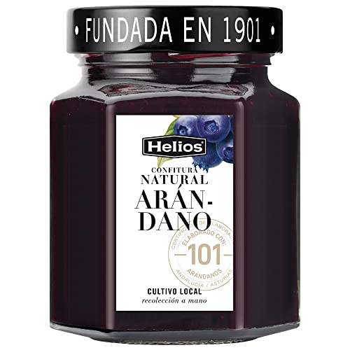 Confitura natural de arándano HELIOS - 330 gr./ Ud. Pack 8 Uds. Sin gluten