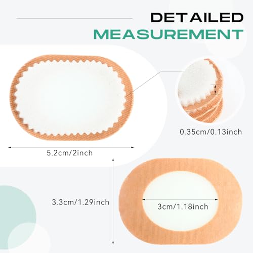 Image of Nuanchu 60 Pieces Bunion Cushions Self-Adhesive Bunion Pads Foot Callus Patches Foot Blister Shoe Accessories Women Men Feet Heel Protector Pads(White,M)