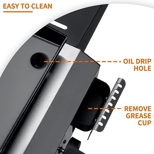 SKOK 2 Burner Gas Griddle-17 Inch Outdoor Propane Griddle- 20000 BTU Propane Fuelled, Portable Flat Top Gas Grill Camping Griddle Station for Kitchen, BBQ, Tailgating or Picnicking - Thumbnail 6