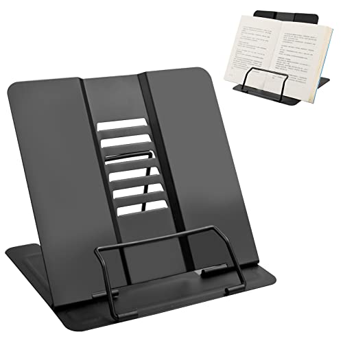 Pinsheng Support de Lecture Métal, Livre Stand pour Livre de Cuisine Support de Lecture en Métal pour Livres, Livres Parascolaires Recettes Tablettes Maison école.