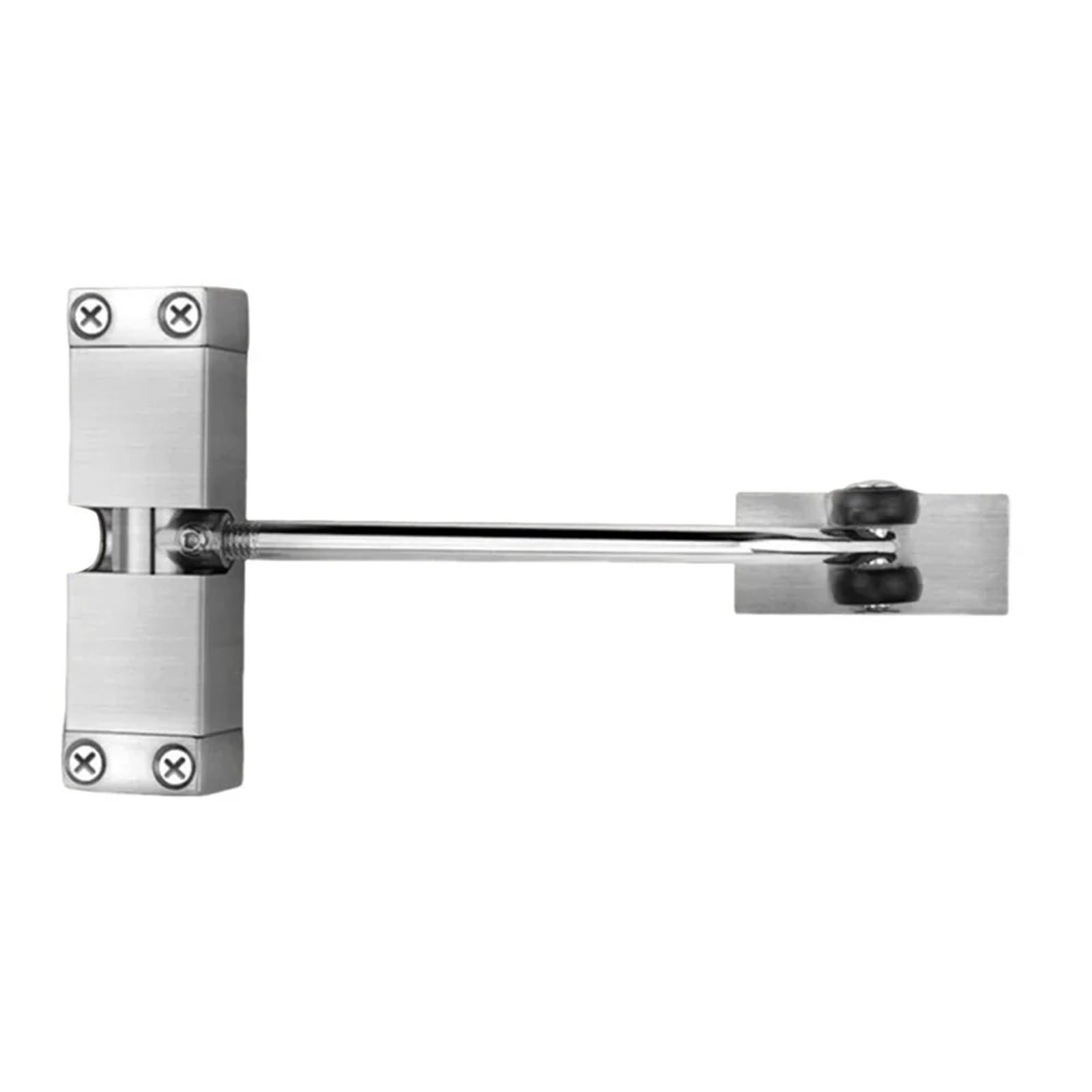Adjustable Door Closer Black Door Opener Stainless Steel Construction Versatile Mechanism Commercial Use(Silver)