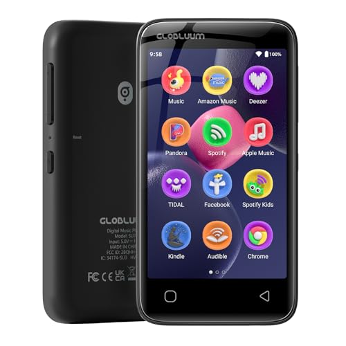 96GB MP3 Player with Bluetooth 5.0 and WiFi, Music Player with Spotify, Audible, Amazon Music, Pandora, Libby, Spotify Kids, 4