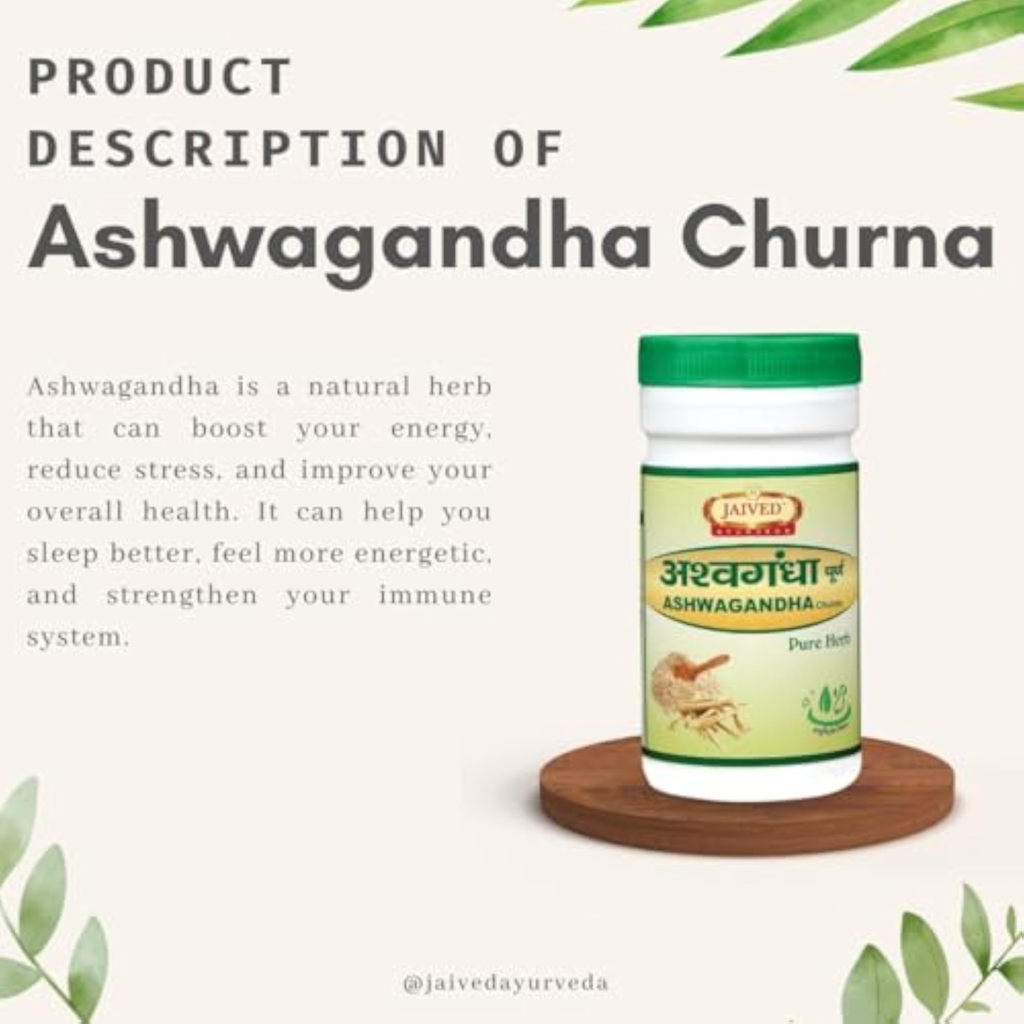 Jaived Ayurveda Ashwghandha Churana 100 Gram