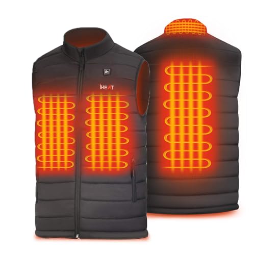 IHeat Heated Vest for Men/Women Electric Heating Vest Lightweight Electric Heated Body warmer with QC3.0 14400MAH Battery Pack for Outdoor Camping Hiking Hunting