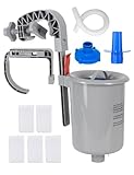 MUWOOB Above Ground Pool Skimmer with 5 Skimmer Socks, Wall Mount Surface Skimmer with Hose & Basket, Compatible with Intex Pools, Adjustable Floating Filter, Automatically Removes Leaves & Debris