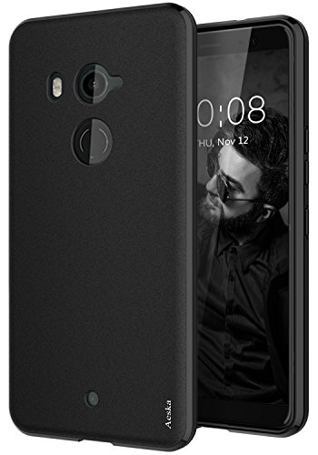 HTC U11 Plus Case, Aeska Ultra [Slim Thin] Flexible TPU Gel Rubber Soft Skin Silicone Protective Case Cover for HTC U11 Plus (Matte Black)