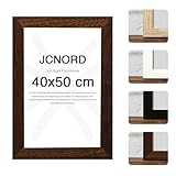 JCNORD MDF Cornice Portafoto in Legno di Noce 40x50 cm con vetro Acrilico Infrangibile | C...