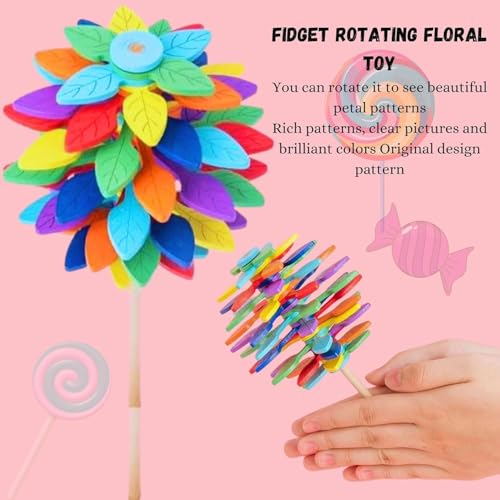 Image of Candy Flower Toy Set | 1Pc Spinner Stress or Anxiety Reliefer Gadget for Kids Boys and Girls Lolipop Hand Fidge Toys Playset | Spiral Candy Flume Rotating & Twisting Item Birthday for Children