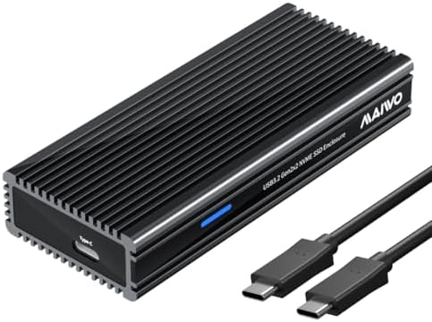 MAIWO M.2 NVMe SSD Enclosure, 20Gbps USB 3.2 GEN2x2 Type-C to NVMe Adapter Reader, Support UASP Trim, 8TB Capacity, Aluminum Alloy Case