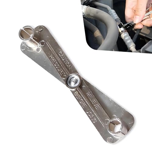 Qurbuns Fuel Line Disconnect Tool, 3/8 Inch and 5/16 Inch Scissor Filter Removal Tool for Quick Disconnection, Multifunctional Fuel Line Wrench, Universal for Most Cars (Silver)