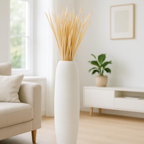 Leewadee Grande Vaso Da Terra: Alto Vaso Stile Boho In Legno Di...