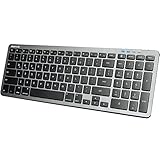 Wireless Bluetooth Keyboard Sync with 3 Devices, Rechargeable Bluetooth 5.1 with Number Pad,...