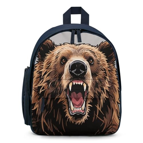 Big Brown Bear Mini Backpack Light Weight Small Travel Backpack Shopping Travel Daypack