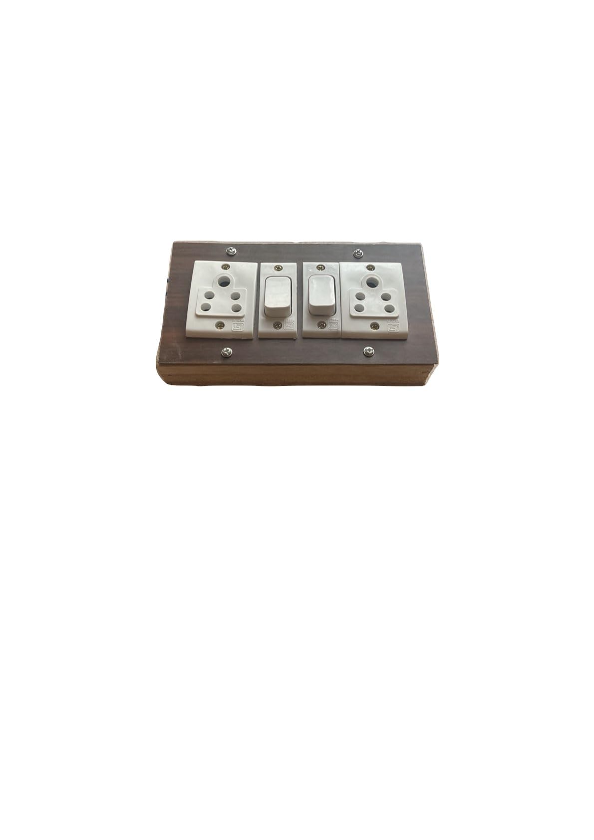 Wooden & PVC Portable Extension Board with 2 Plug Points and 2 Sockets | Customised Wire | Multi-Outlet Electric Switch Board for Home & Office Appliances (2 mtr. Long Wire)-picture-34