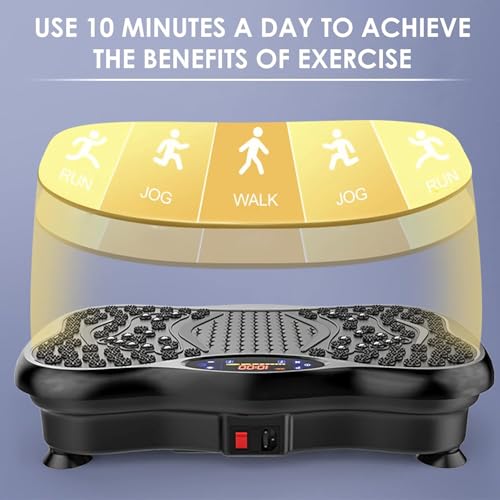 Image of Proton Vibration Plate Exercise Machine for Full Body Workout - 99 Speed Levels, Resistance Bands & Remote Control - Home Fitness Vibration Platform for Weight Loss, Muscle Toning & Circulation