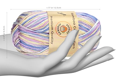 Image of 10-Pack of Yonkey Monkey 500 Grams Yarn - 70% Rayon derived from Bamboo, 30% Cotton - Imported - Purple Mix 9043