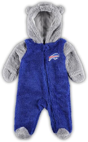 Image of Infant Game Nap Teddy Fleece Bunting Full-Zip Sleeper Pajamas - Pick Your Team