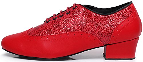Mens Jazz Latin Dance Shoes Salsa Tango Cha-Cha Ballrom Round Toe Practice Fashion Dancing Shoes Lace Up Soft Sole2