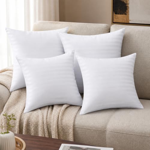 Image of Clasiko Microfiber Cushion Filler 24 x 24 Inches Set of 4 | Suitable for Sofa, Bed & Floor