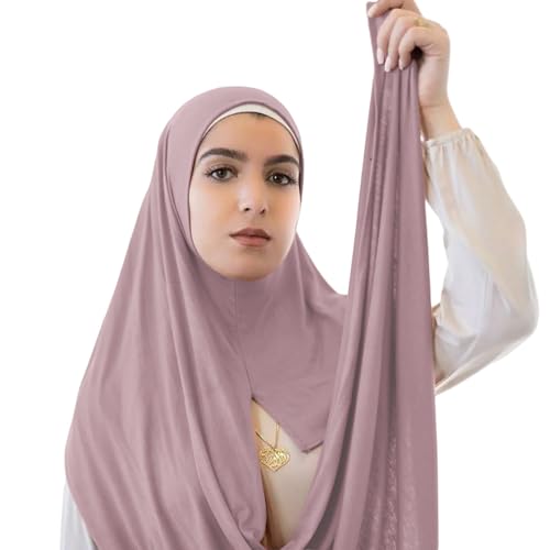Women's Soft Modal Muslim Jersey Instant Hijab Scarf Fashion One Piece Amira Islamic Headscarf Shawl Wraps4