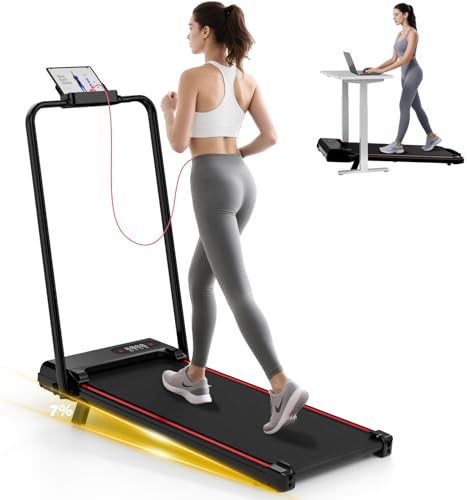 HomeFitnessCode Folding Treadmill,Walking Pad 2.5HP Under Desk Treadmills for Home,1-8km/h Speed...