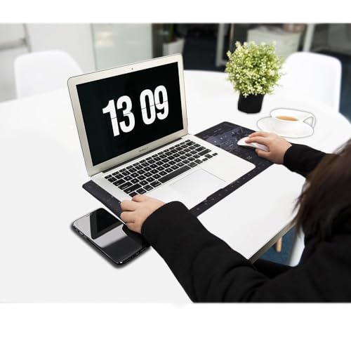 Image of World Map Anti-Slip Extended Desk Mat | Gaming Rubber Stitched Mouse Pad for Laptop & Computer | Water Resistant | 600mm x 300mm (Black, Medium)