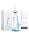 Hydropulseur Jet Dentaire Professionnel, Irrigateur Oral Portable et Rechargeable IPX7 Étanche 3 Modes, Idéal pour Maison et Voyages-Blanc