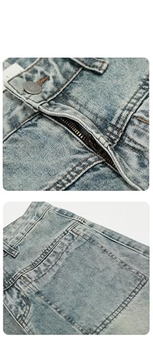 Men's Jeans American Style Denim Pants Loose Curved Knife Straight Wide Leg Trousers2