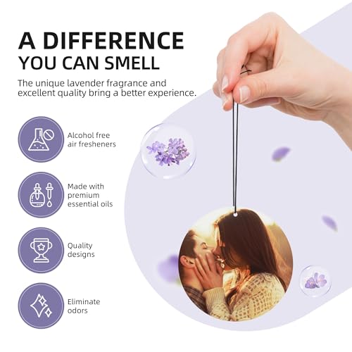 Image of Custom Car Air Fresheners Cards Design Your Own Add Any Image Text Logo Suitable for Car Room Bathroom and Bedside Lasting and Fresh Beautiful and Practical, RoundShape, 3.1 inchx3.1 inch