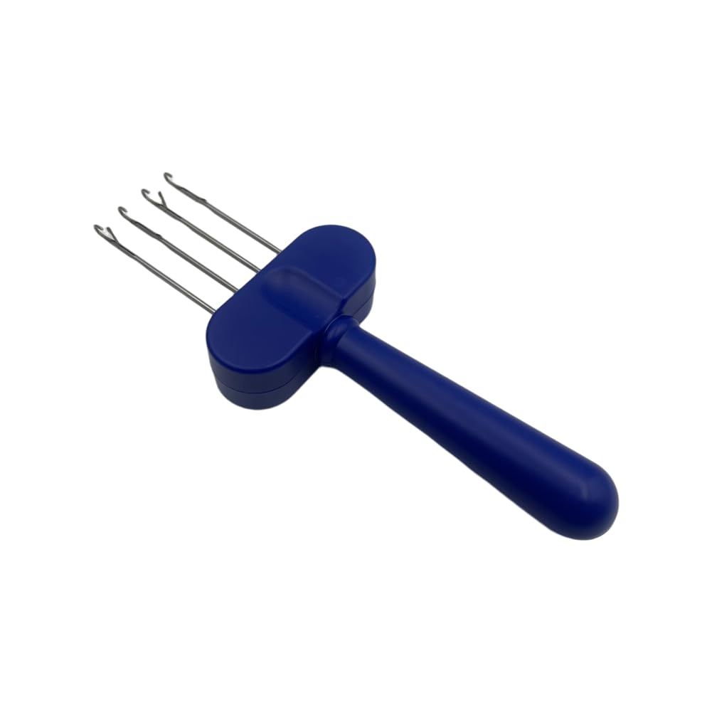 Hndhbfgrt Portable Crochetting Tool Cord Icord Making Tool LatchHook Tool Lock Hook Thread Weaving Tool B