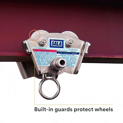 Image of 3M DBI-SALA 2103147 Anchorage Connector,Trolley, Stainless Steel, Fits 3 In To 8 In Wide I-Beams, Up To 11 /16 inch Thick, Gold