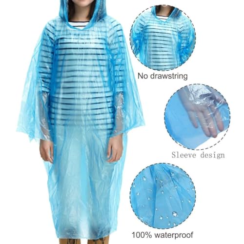 Image of Avenn Unisex Disposable Rain Card for Emergency Use | Waterproof Rain with Smallest Pocket Size| Easy to Carry & Use and Reusable | 2 to 3 time wear Thin Premium Plastic | Multi Color Free Size