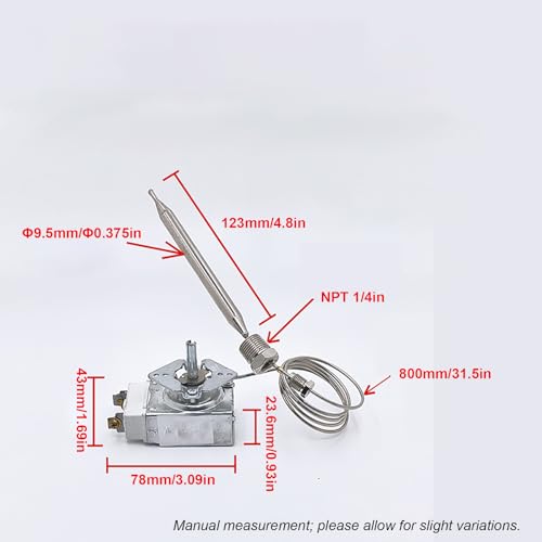 Termostato RX-1-36 RX-2-24 60125401 Interruptor de límite de temperatura de alta temperatura para freidora de gas - Piezas de repuesto (NPT1/4") miniatura 2