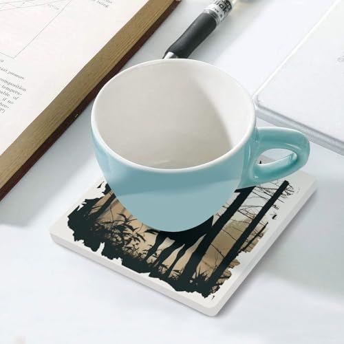 Dessous de verre en céramique de qualité supérieure avec support élégant - 6