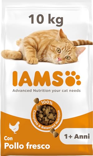 IAMS Cibo secco per gatti con pollo – Cibo secco per gatti da 1-6 anni, 10 kg