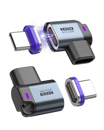 Adaptateur USB C mâle vers USB femelle 240W magnétique pour un transfert ultra rapide
