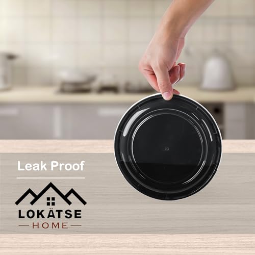 Image of LOKATSE HOME 32 oz Round Meal Prep Containers with Lids 150 Pack Food Storage Bento Box Microwave Dishwasher Freezer Safe