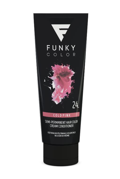 FUNKY COLOR COLD PINK 24, tinte para coloración del cabello semipermanente. (28 colores)