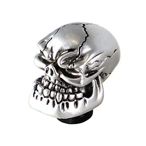 Yiuiy Universal Skull Head Gear Shift Knobs,Devil Skeleton Shape With Big Tooth Shifter Knob Compatible With Manual Automatic Car Sliver #TOP21